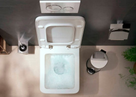 Унитаз подвесной Hansgrohe EluPura Original Q AquaChannel Flush 36х54 см с крышкой керамика белый 60208450