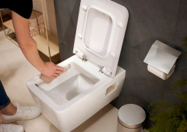 Унитаз подвесной Hansgrohe EluPura Original Q AquaChannel Flush 36х54 см с крышкой керамика белый 60208450