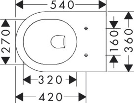 Унитаз подвесной Hansgrohe EluPura Original S AquaChannel Flush DIY 36х54 см с крышкой керамика белый 60288455