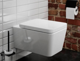 Унитаз подвесной Hansgrohe EluPura Q 36х54 см с крышкой керамика SmartClean белый 61117450