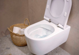 Унитаз подвесной Hansgrohe EluPura Q 36х54 см с крышкой керамика SmartClean белый 61119450