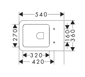 Унитаз подвесной Hansgrohe EluPura Q AquaFall Flush безободковый 36х54 см керамика белый 60194450