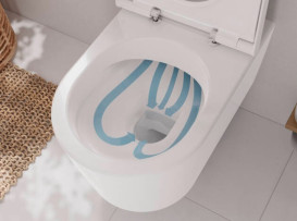 Унитаз подвесной Hansgrohe EluPura S 36х54 см с крышкой керамика HygieneEffect белый 62021450