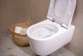 Унитаз подвесной Hansgrohe EluPura S 36х54 см с крышкой керамика HygieneEffect белый 62021450