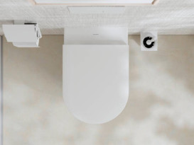 Унитаз подвесной Hansgrohe EluPura S 36х54 см с крышкой керамика HygieneEffect белый 62021450