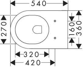 Унитаз подвесной Hansgrohe EluPura S 36х54 см с крышкой керамика HygieneEffect белый 62021450