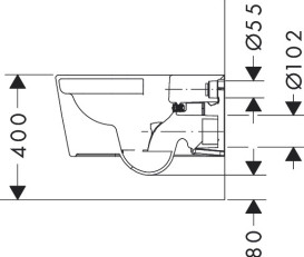 Унитаз подвесной Hansgrohe EluPura S 36х54 см с крышкой керамика HygieneEffect белый 62021450