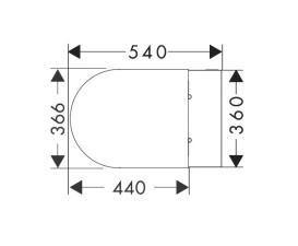 Унитаз подвесной Hansgrohe EluPura S 36х54 см с крышкой керамика HygieneEffect белый 62021450