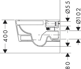 Унитаз подвесной Hansgrohe EluPura S 36х54 см с крышкой керамика HygieneEffect белый 62023450