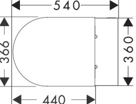 Унитаз подвесной Hansgrohe EluPura S 36х54 см с крышкой керамика HygieneEffect белый 62025450