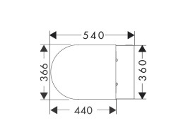 Унитаз подвесной Hansgrohe EluPura S 36х54 см с крышкой керамика SmartClean белый 61115450