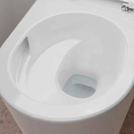 Унитаз подвесной Hansgrohe EluPura S 36х54 см с крышкой керамика SmartClean белый 61115450