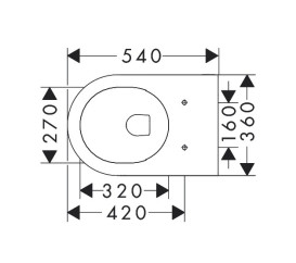 Унитаз подвесной Hansgrohe EluPura S AquaFall Flush безободковый 36х54 см керамика белый 60193450