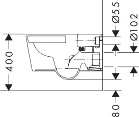 Унитаз подвесной Hansgrohe EluPura S AquaFall Flush безободковый 36х54 см керамика белый 60193450