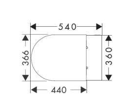 Унитаз подвесной Hansgrohe EluPura S AquaFall Flush 36х54 см с крышкой керамика белый 60292450