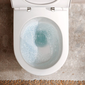 Підвісний унітаз Hansgrohe EluPura S AquaHelix Flush 36х54 см з сидінням з кришкою кераміка HygieneEffect білий 62055450