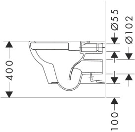 Унітаз навісний Hansgrohe GladeLake S AquaChannel Flush 36х54 см кераміка білий 60106450