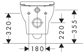 Унитаз подвесной Hansgrohe GladeLake S AquaChannel Flush 36х54 см с сиденьем с крышкой керамика белый 60309450