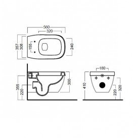 Унитаз подвесной Hatria ABITO белый YXX601
