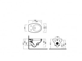 Унітаз підвісний Hatria ERIKA pro 37х53 см YXBS01
