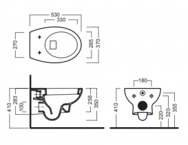 Унітаз підвісний Hatria Erika Pro з функцією біде санфарфор білий VBYXBS01