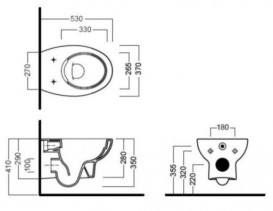 Унітаз підвісний Hatria Erika Pro з сидінням і кришкою Soft Close Y1CB01 + Y1XG01