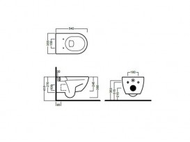 Унітаз підвісний Hatria Fusion 35.5х54 см без бокових отворів білий YXGQ01