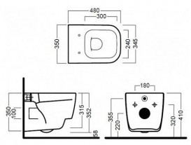 Унітаз підвісний Hatria Fusion Q з сидінням і кришкою Soft Close YXZL + Y1EY