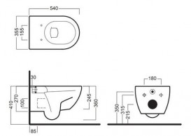 Унітаз підвісний Hatria Fusion з сидінням з кришкою Soft Close YXGQ + Y1X001