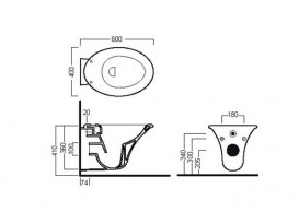 Унітаз підвісний Hatria Sculture з сидінням з кришкою Soft Close білий YXKN01 + YXXX