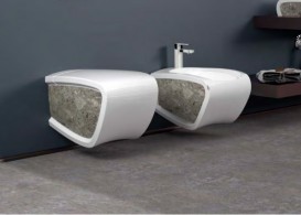 Унітаз підвісний Hidra Hi-Line 38х54,5 см санфаянс білий/сірий HIW10 100 ceppo di gre