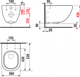 Унитаз подвесной Jika Mio керамика Jika perla белый H8207121000001