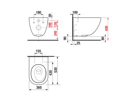 Унитаз подвесной Jika Mio N Rimless/Vortex 36х53 см с сиденьем с крышкой керамика белый H821714H891716
