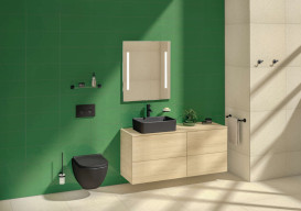 Унітаз підвісний Jika Mio Rimless 36х53 см із сидінням з кришкою кераміка чорний матовий H820714BlackH891716