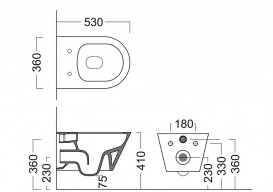 Унітаз підвісний Kerama Marazzi Plaza Modern безободковий кераміка білий PLM.wc.02