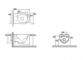 Унитаз подвесной Kerasan Aquatech овальный белый 371501