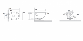 Унитаз-биде подвесной Kerasan Bit белый 441401