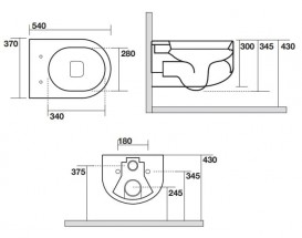 Унітаз підвісний Kerasan Flo безободковий білий 311301