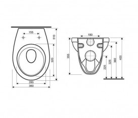 Унитаз подвесной Kolo Idol с сидением инсталляцией Geberit Duofix Pro 20 и клавишей смыва Delta 20 118.315.21.1