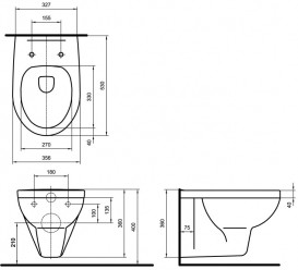 Унітаз підвісний Kolo Primo з сидінням з мікроліфтом (білий) YК83100001