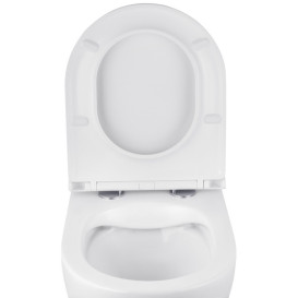 Унітаз підвісний Kroner Harz KH493736WHIR 35,5х49 см із кришкою Soft-Close фаянс білий CV029609