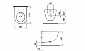 Унітаз підвісний Laufen колекція PRO H8209560000001 + Сидіння H8969513000001