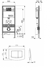 Унітаз підвісний Laufen Pro Rimless H8209660000001 + H8969513000001 + Комплект 4 в 1 TeceBase 9400005