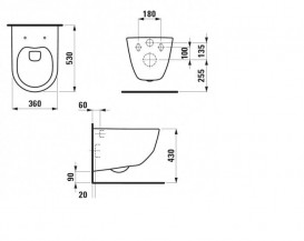 Унітаз підвісний Laufen Pro Rimless H8209660000001 + H8969513000001 + Комплект 4 в 1 TeceBase 9400005