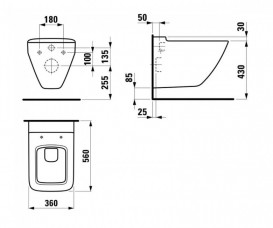 Унитаз подвесной Laufen Palace без сиденья керамика белый H8207060000001