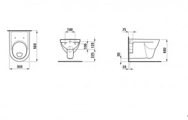 Унітаз підвісний Laufen Pro кераміка білий з покриттям LCC H8209514000001
