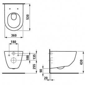 Унітаз підвісний Laufen Pro кераміка білий H8209590000001