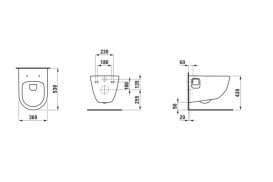 Унітаз підвісний Laufen Pro Rimless кераміка білий з покриттям LCC H8209644000001