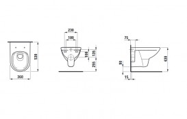 Унітаз підвісний Laufen Pro Rimless кераміка білий з покриттям LCC H8209604000001
