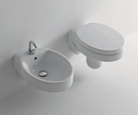 Унітаз підвісний овальний Kerasan Cento без бачка і сидіння білий +351501